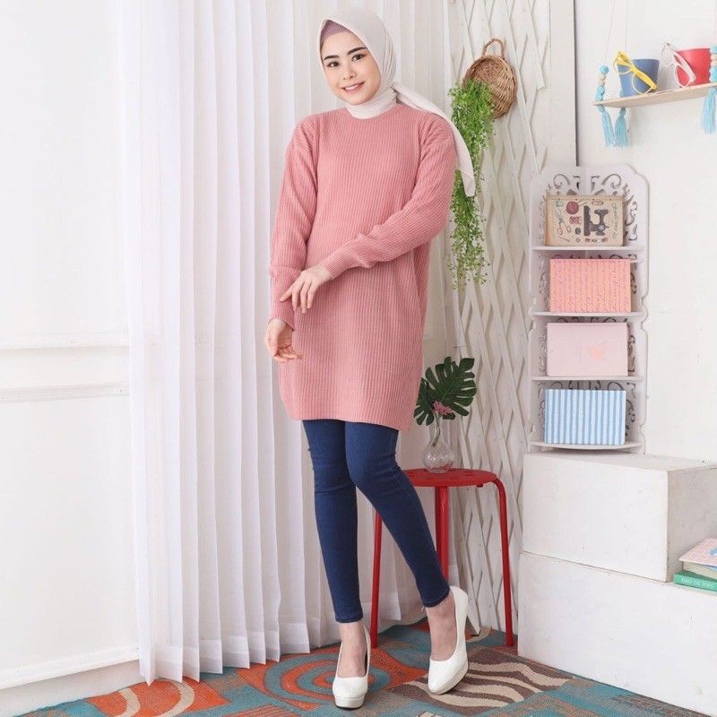 PROMO!! BOXY ALIYA/BAJU WANITA/RAJUT PREMIUM/SALUR OUTWEAR