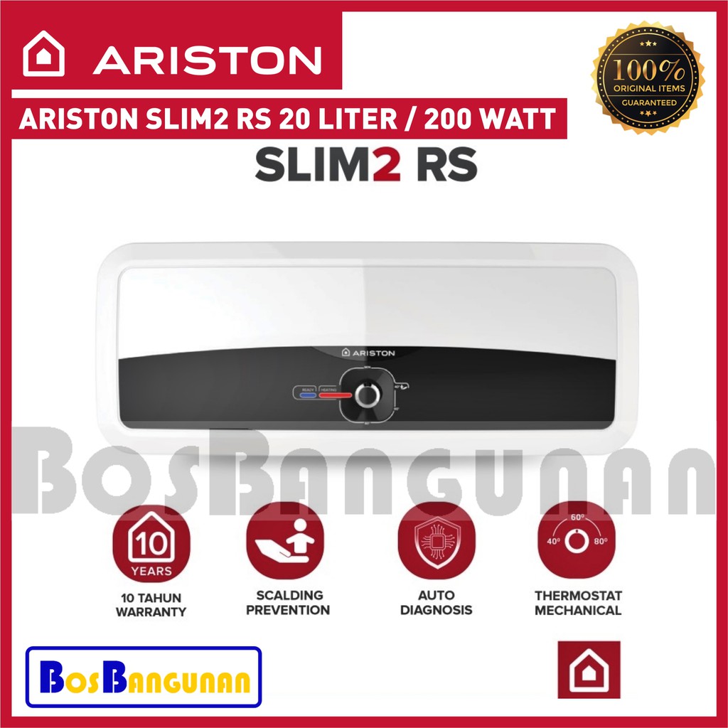 Jual WATER HEATER LISTRIK ARISTON SLIM 2 RS 20 LITER 200 W / Pemanas