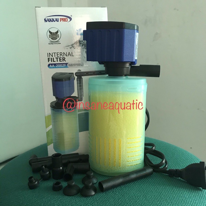 mesin pompa aquarium celup internal filter SAKKAI PRO AA 2002 F