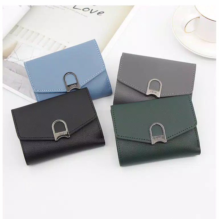 Dompet Fashion  Wanita KC180 dompet Lipat Impor Murah Cantik Real Pic# dompet cewek lipat mini