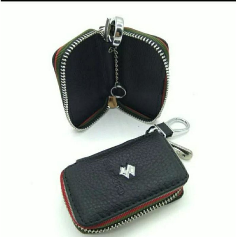 Dompet STNK kulit Gantungan kunci mobil Logo Suzuki Futura Scross