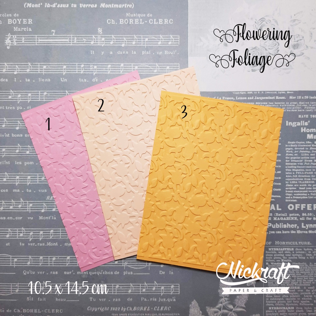 

Emboss Paper - FLOWERING FOLIAGE - Embossing Folder Kertas Timbul