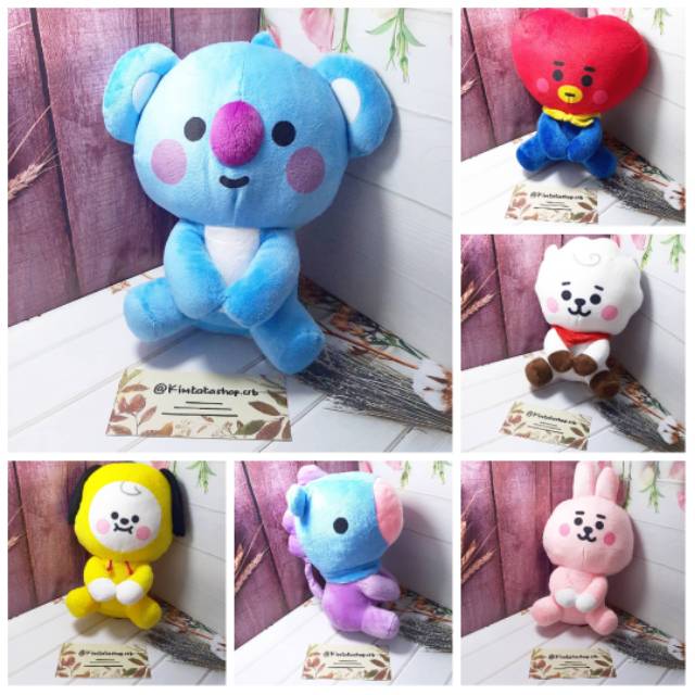  BONEKA  BTS BT21 DUDUK  SITTING MEDIUM Shopee Indonesia