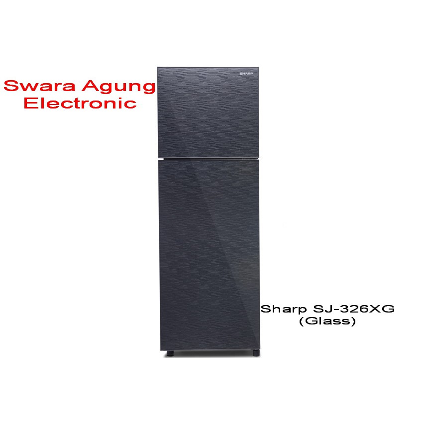 Kulkas 2 Pintu Sharp Type: SJ-326XG Glass Door (Khusus Daerah Medan)