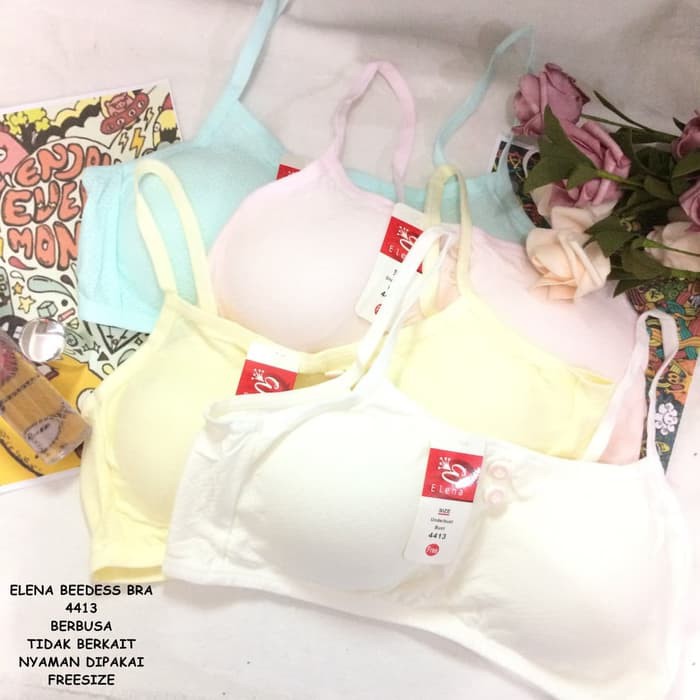 ready elena beedess bra tali kecil busa non kawat bh remaja miniset elen