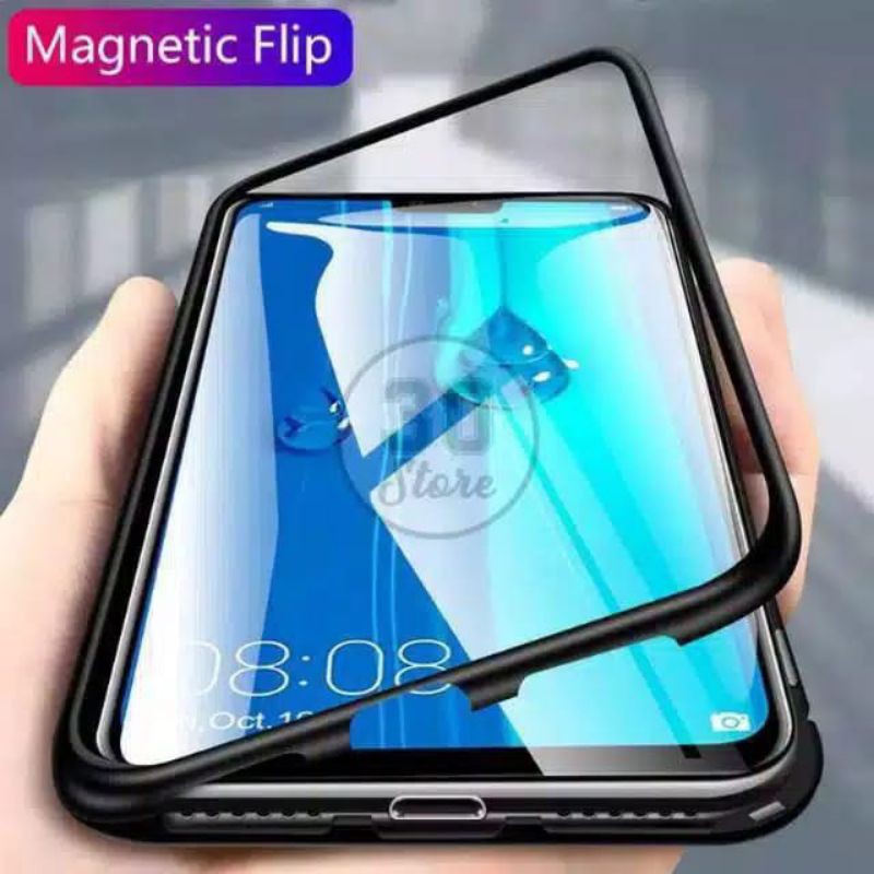 CASE SAMSUNG A51 A71 A20 A30 A30S A50 A50S CASING MAGNETIC GLASS HARDCASE 360