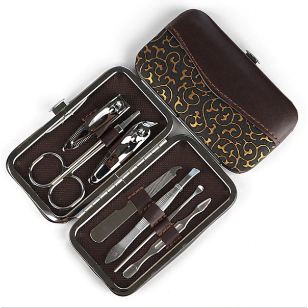 BOX EXCLUSIVE Manicure Pedicure Set 7 in 1 Peralatan Perawatan Gunting Kuku Set