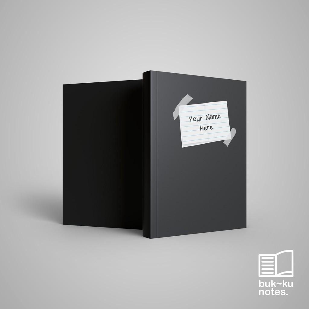 

notebook custom motif sticky notes hitam buku tulis catatan