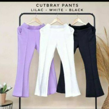 Kulot Scuba Cutbray / Cutbray scuba premium / Basic Hitam, putih, lilac