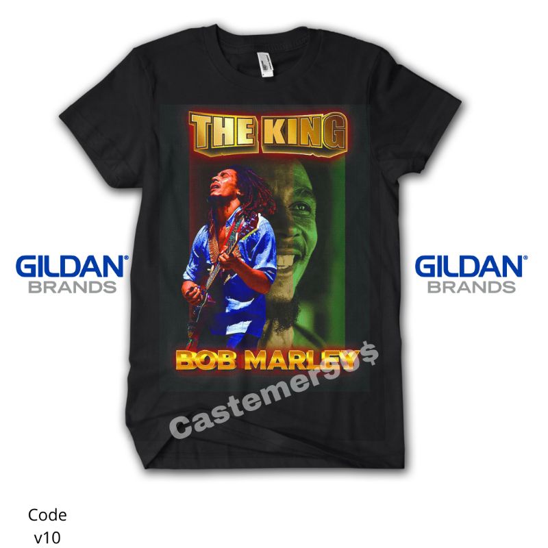 kaos Bob Marley vintage tag gildan