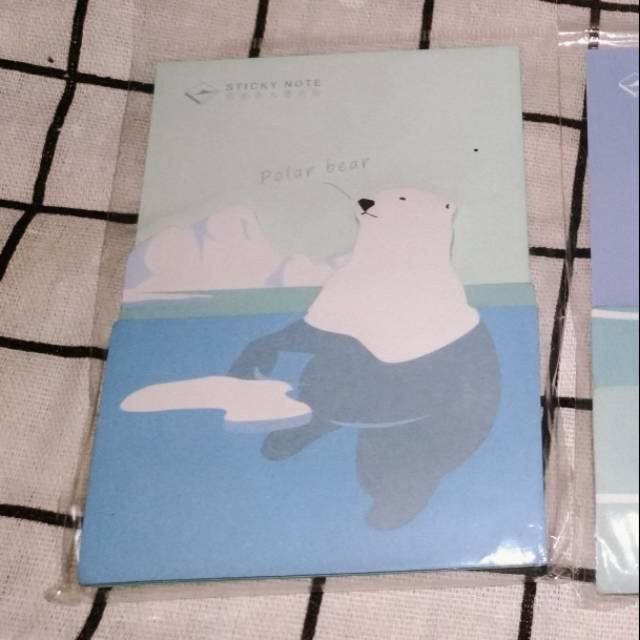

STICKY NOTES MEMO STIKER POLAR BEAR PEMBATAS BUKU MURAH
