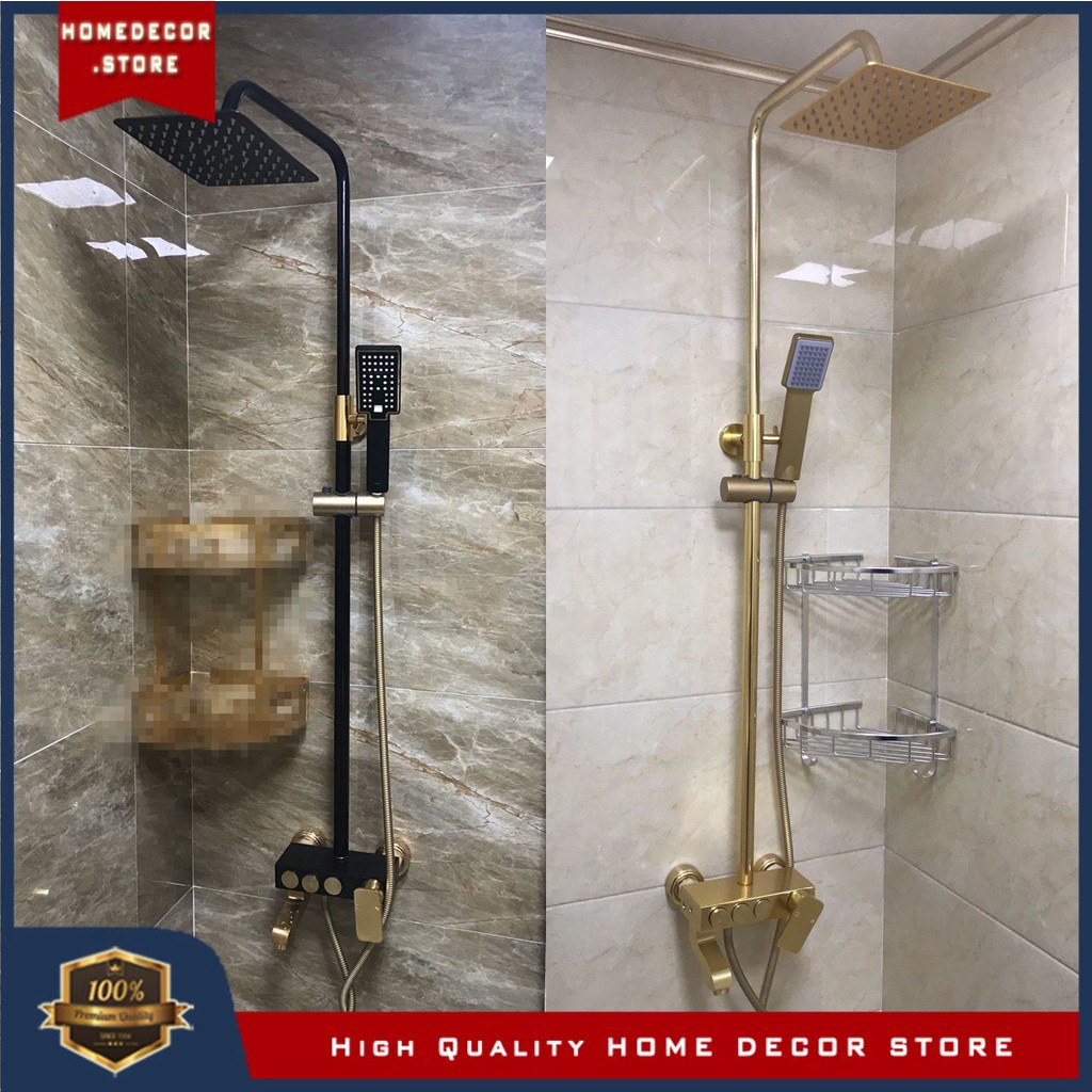 Tuhao golden space aluminum Hotel household shower bathroom set faucet shower set