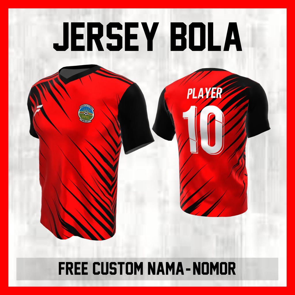 Kaos Bola Jersey Timor Leste Timnas Negara Garis Bahu Baju Custom Nama dan Nomor Punggung - 387