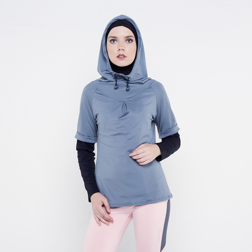CoreNation Lily Short Sleeve Hoodie Top