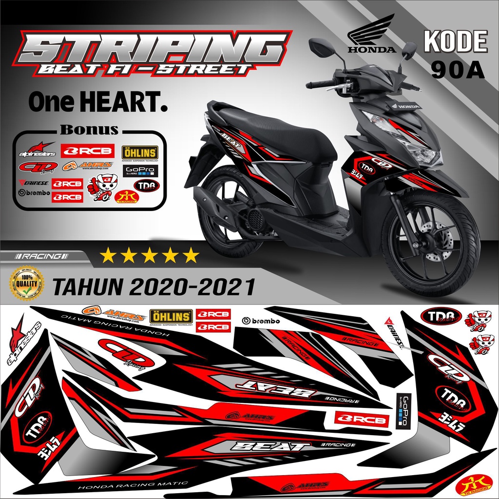 Striping Beat New Stiker Beat Variasi kode 90