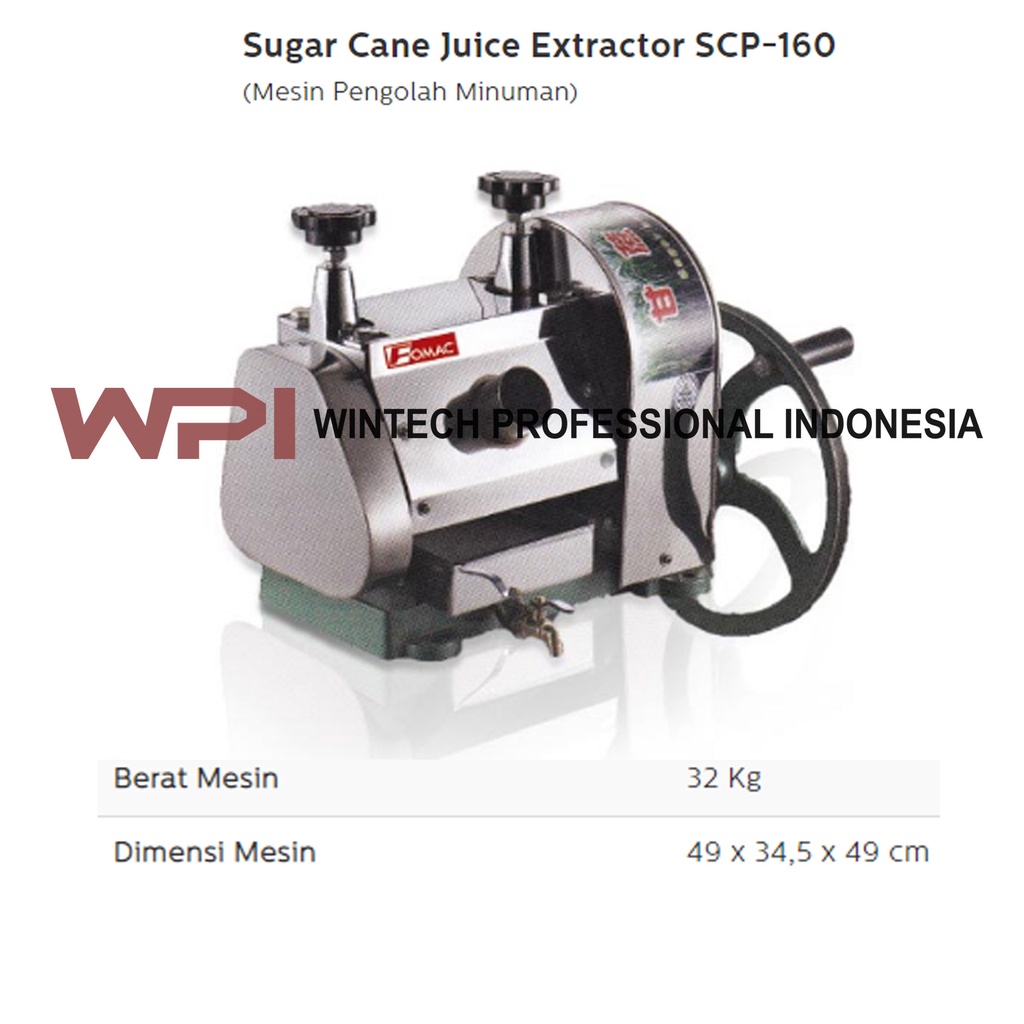 FOMAC SCP-160 Mesin Pemeras Tebu - Mesin Penggiling Tebu - Mesin Giling Tebu