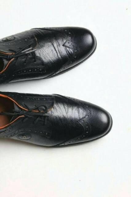 Sepaty Vintage Model Oxoford merk boston kualitas kulit asli bukan campuran