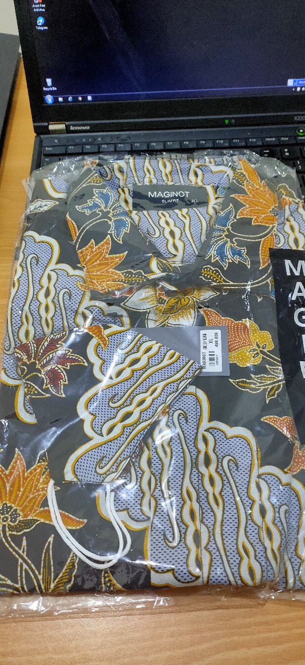 Maginot Kemeja Batik 2.0 Irawan-ss Lengan Pendek Pria + Free Masker
