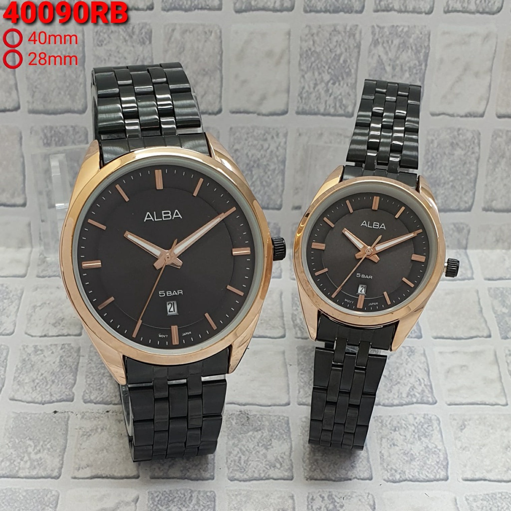 JAM TANGAN CEWEK/COWOK ALBA RANTAI/JAM TANGAN COUPLE ALBA RANTAI STAINLES STEEL/