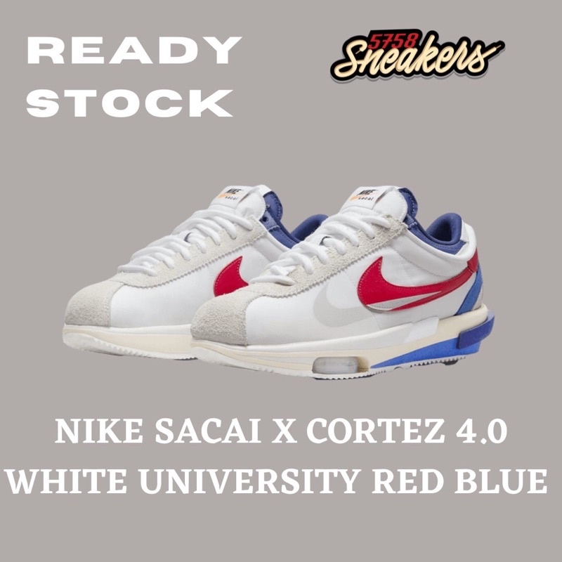 Nike Sacai x Cortez 4.0 White University Red