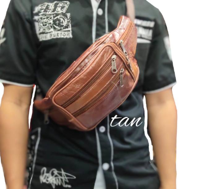 Waist bag kulit asli - tas pinggang kulit crossbody