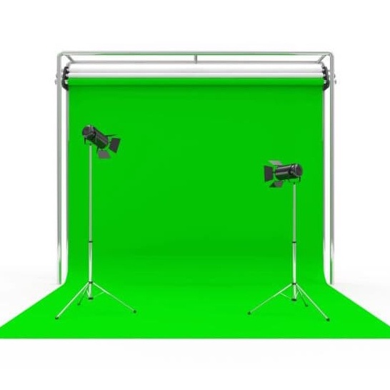 Promo GREEN SCREEN Hijau Stabilo 100 GSM BACKGROUND Croma Key Premium Tebal