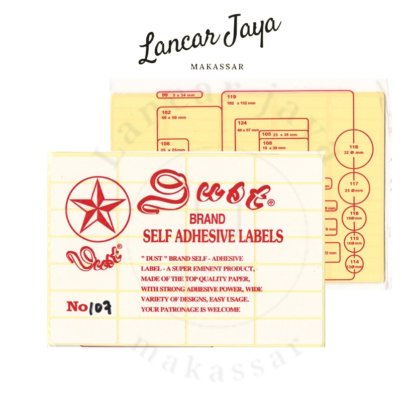 

Self Adhesive Labels / Sticker Label no.107 (19x50mm)