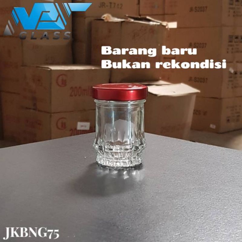 JKBNG75 jar kaca 75ml import / mini jar kaca 75ml / jar madu / selai / bumbu