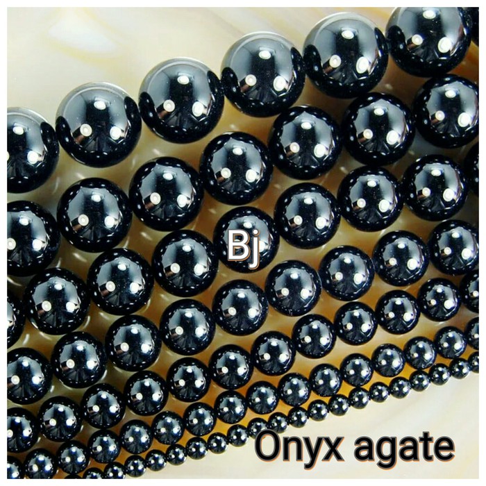 Bahan Batu Onyx Natural Agate - Textitee 6MM Per Butir Untuk Perhiasan Batu