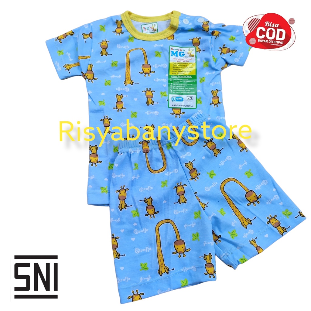 Setelan pendek anak / Setelan Bayi harian oblong lengan pendek / setelan ecer baju anak motif animal