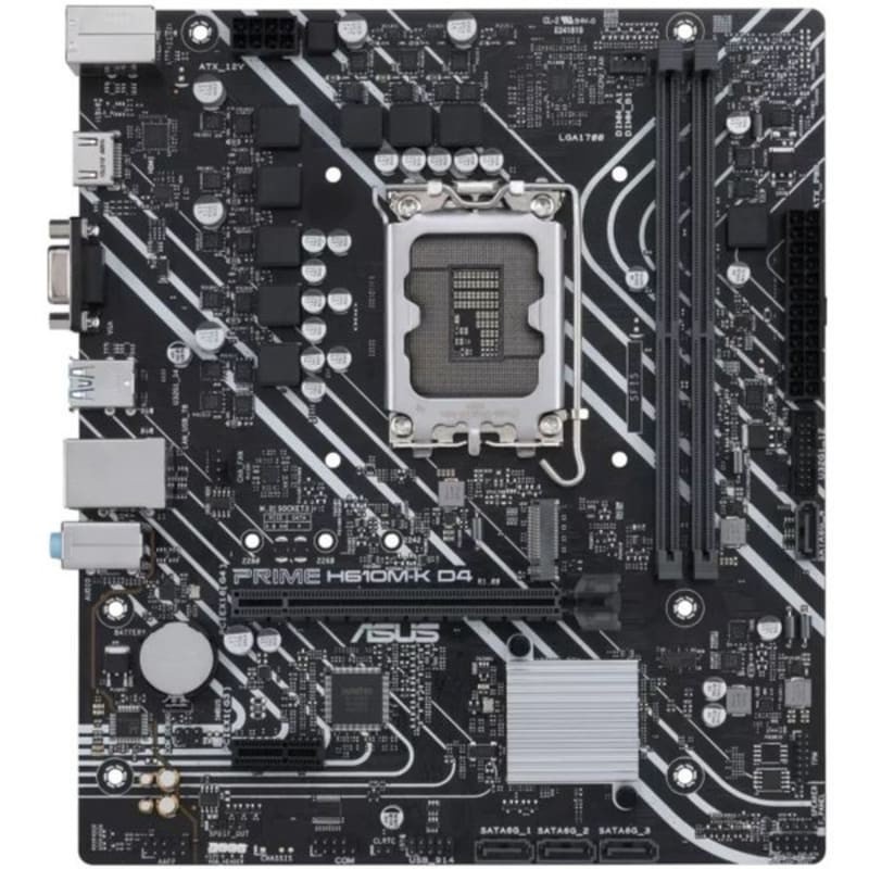 ASUS PRIME H610M-K D4 (LGA1700, H610M, DDR4, USB3.2, SATA3)