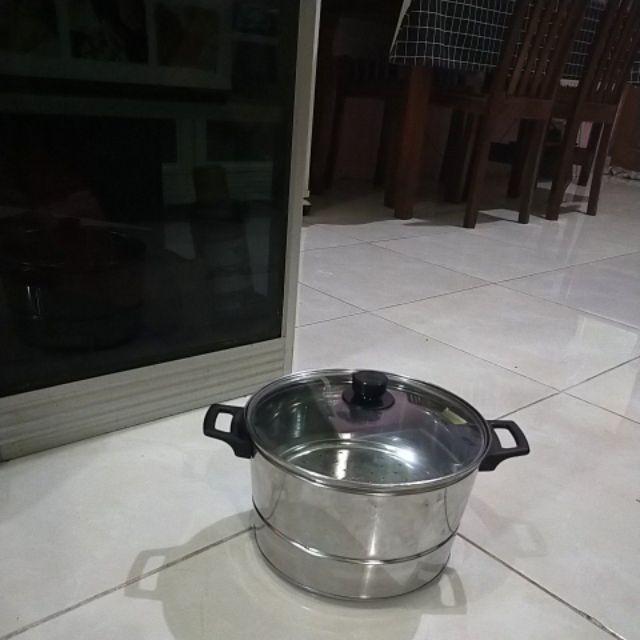 Panci Kukus Tutup Kaca /dandang Tutup Kaca Free Entong Klik Di Link Uk 20, 22, 24, 26