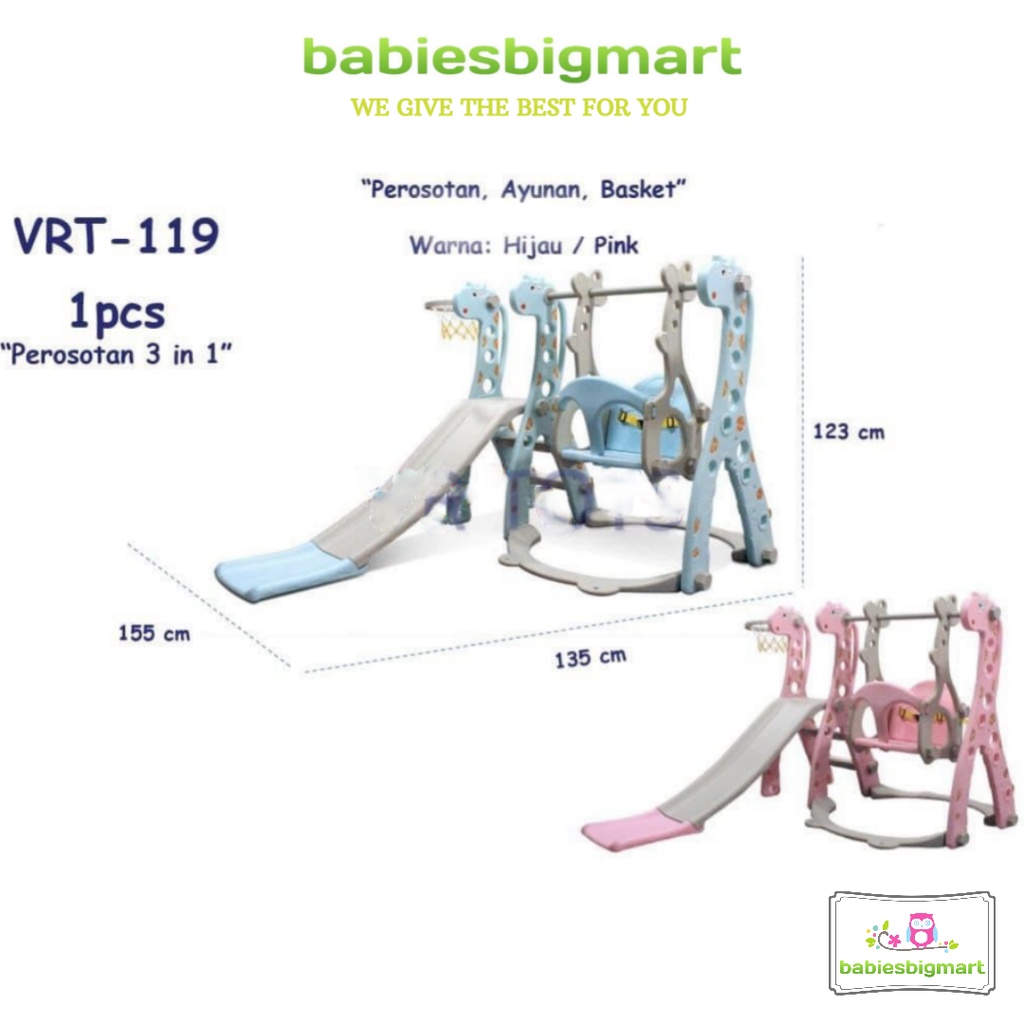 Mainan Anak Prosotan Ring Basket + Bola SB 8202 VRT 115 119 Perosotan Besar