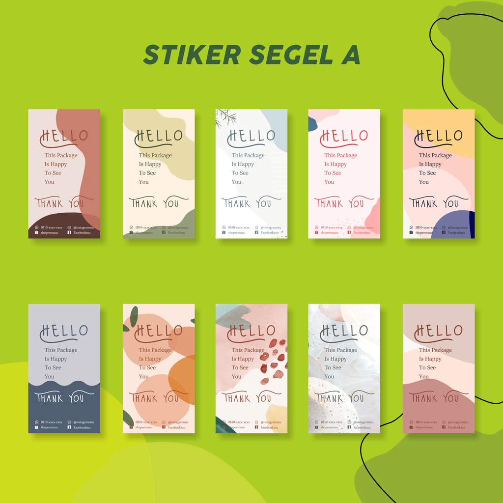 

(SEAL) STIKER SEGEL BOX, STICKER PACKAGING, LABEL, LOGO OLSHOP (5CMx9CM)// KODE SEAL-A