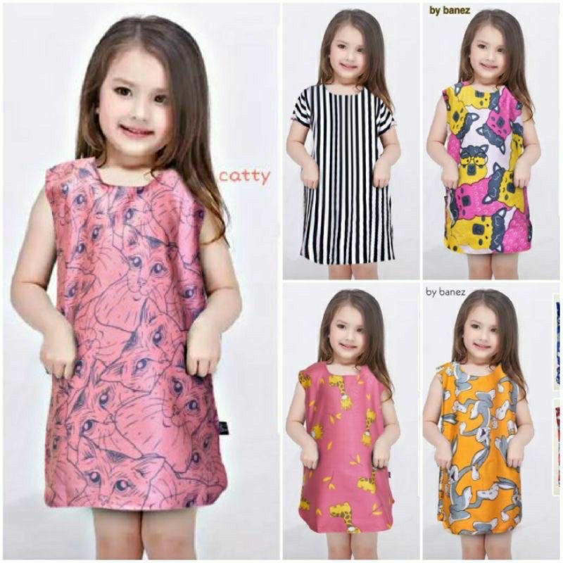 SALE!!! Daster Midi Anak Bahan Rayon Adem