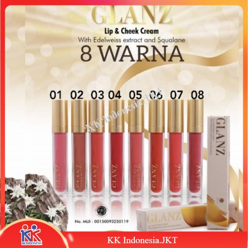 PROMO Glanz Lip and Cheek (lipstik)Cream Lipstik Edelweiss Kulit Bibir Sehat Lembut KK Indonesia