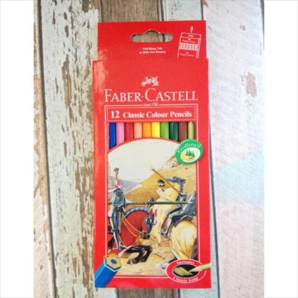 Jual [D] Pensil Warna Faber Castell 12w classic Panjang | Shopee Indonesia