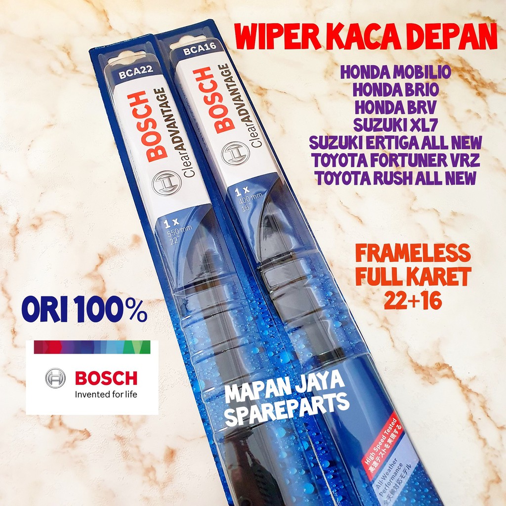 BOSCH WIPER DEPAN - ALL NEW RUSH / TERIOS (FRAMELESS PISANG)