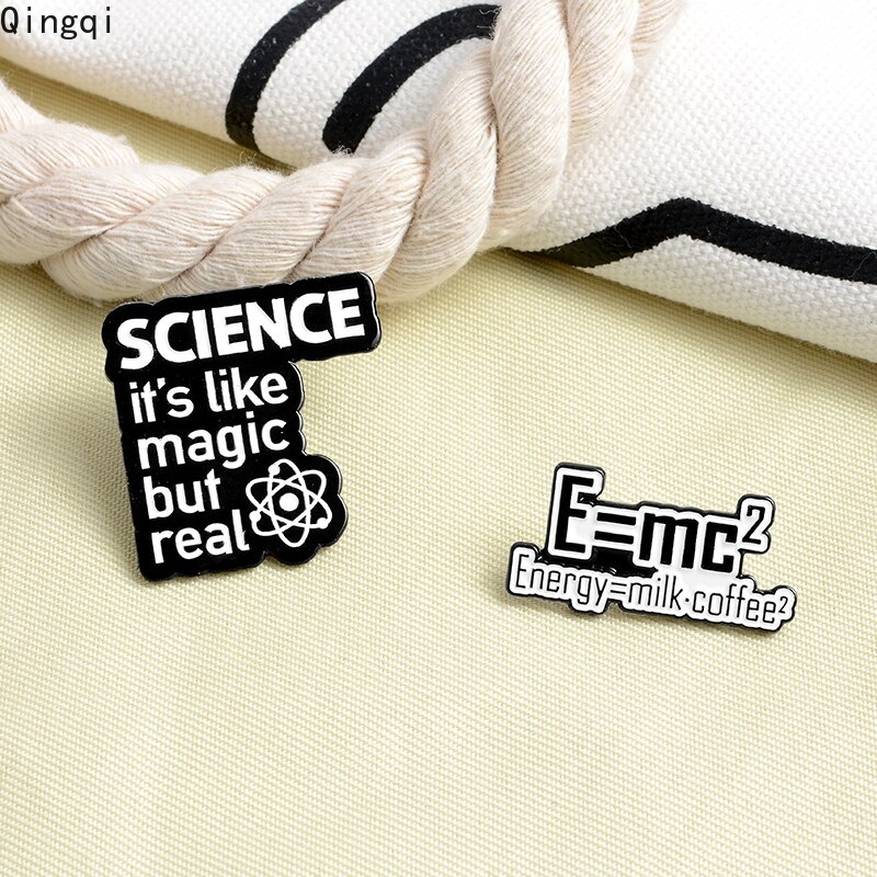 Bros Pin Enamel Desain Kutipan Science Is Magic But Real Energi Untuk Hadiah