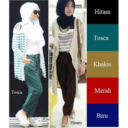 JOGGER PANTS VL  CELANA JOGGER WANITA KATUN RAYON 
