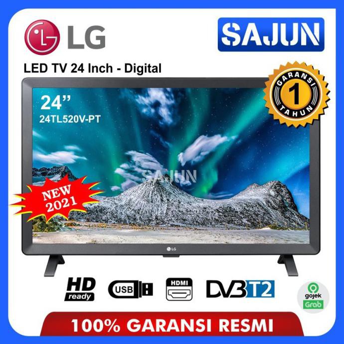 Ready&Siapkirim Lg Led Tv Digital 24 Inch 24Tl520V-Pt Monitor Tv 23.6” - New 2021