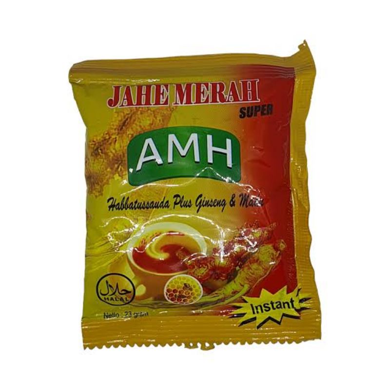 Jahe Merah AMH Sachet/ Perut Kembung/ Pegal Linu/ Batuk Berdahak / Jahe Merah Amh