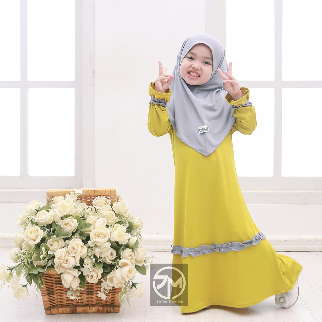 Salim moslem -Gamis anak perempuan / Baju muslim anak perempuan usia 1-8 tahun &quot;Model5&quot;