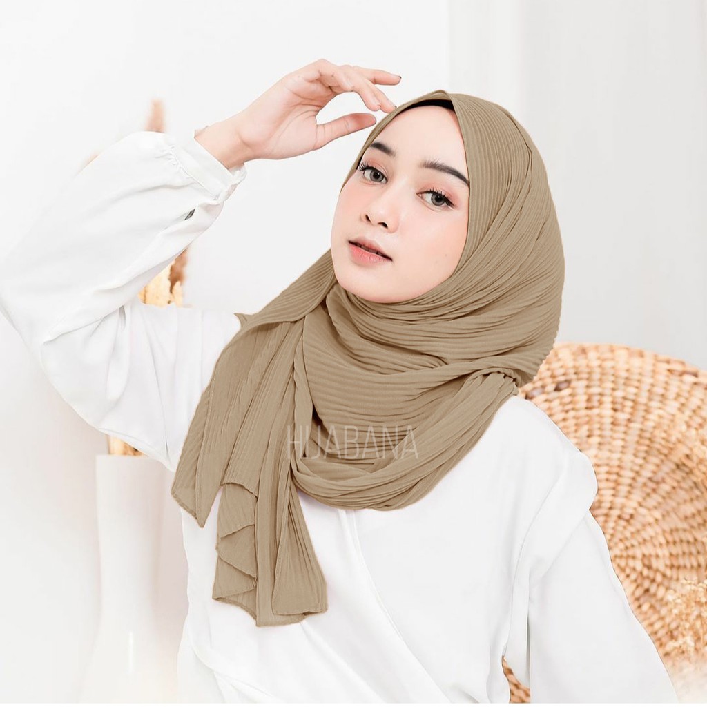Pashmina Plisket Premium 2- Pashmina Plisket Besar Elisa - Pashmina Plisket Full - Kerudung Pashmina