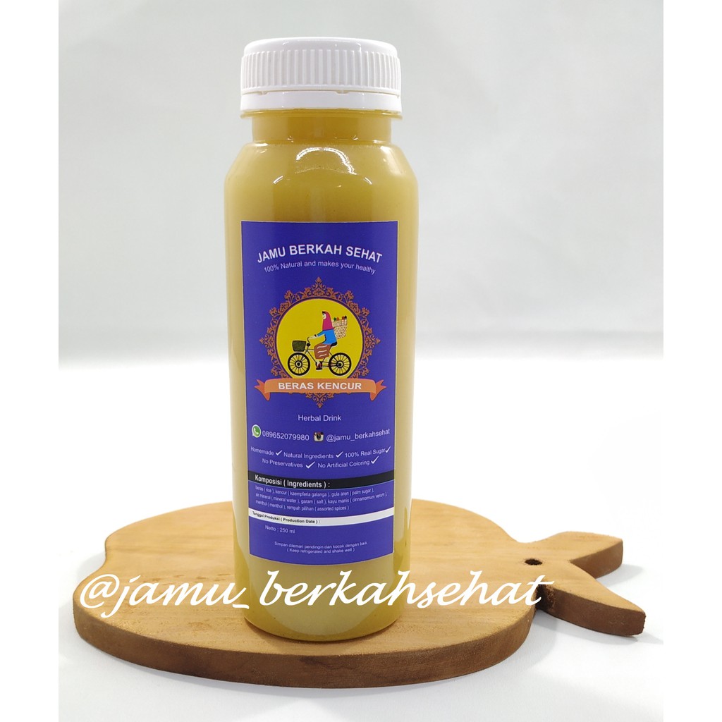 

Jamu Beras Kencur 250 ML Jamu Berkah Sehat