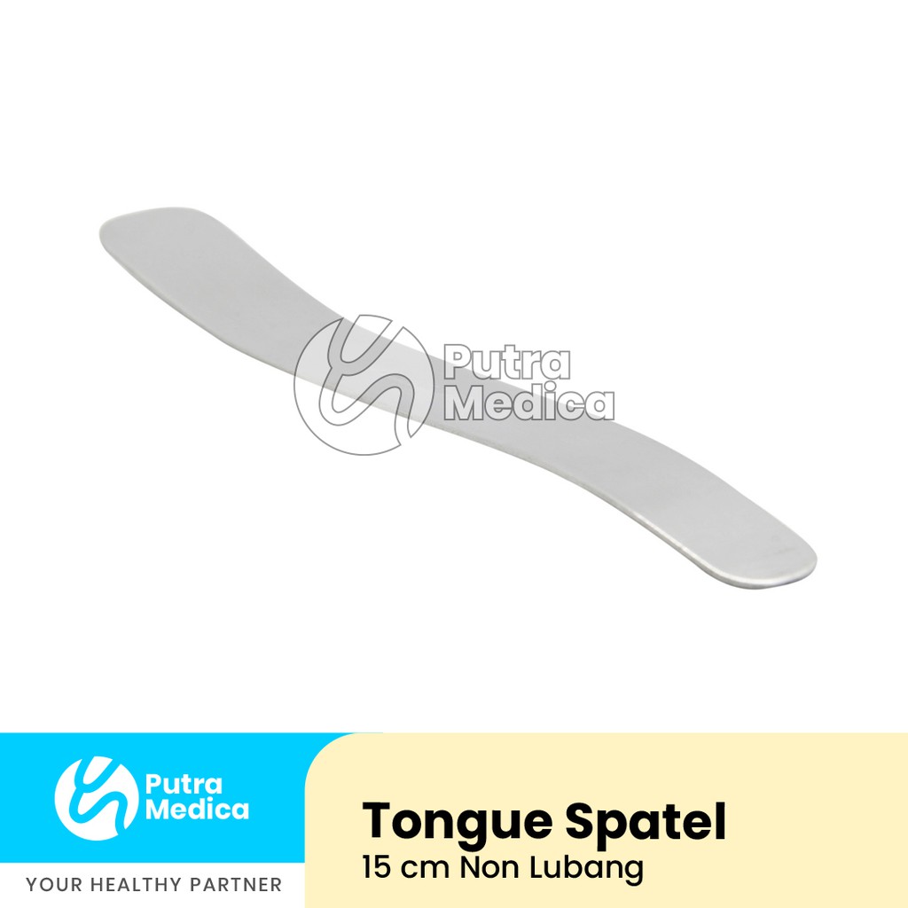 Tongue Spatel Stainless Steel Tanpa Lubang / Tonguespatel Depressor / Sudip Lidah