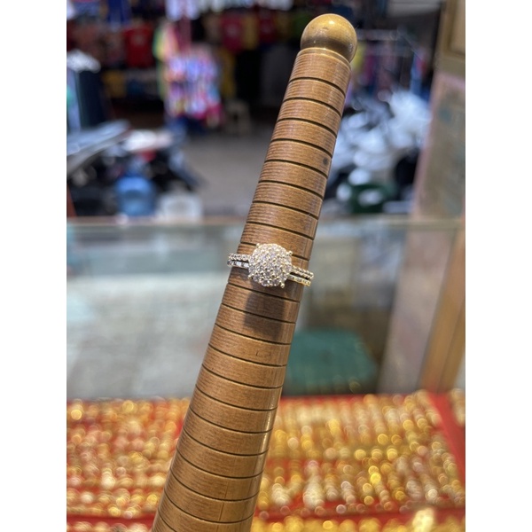 Cincin solitaire size 10 emas kadar 375%/8k