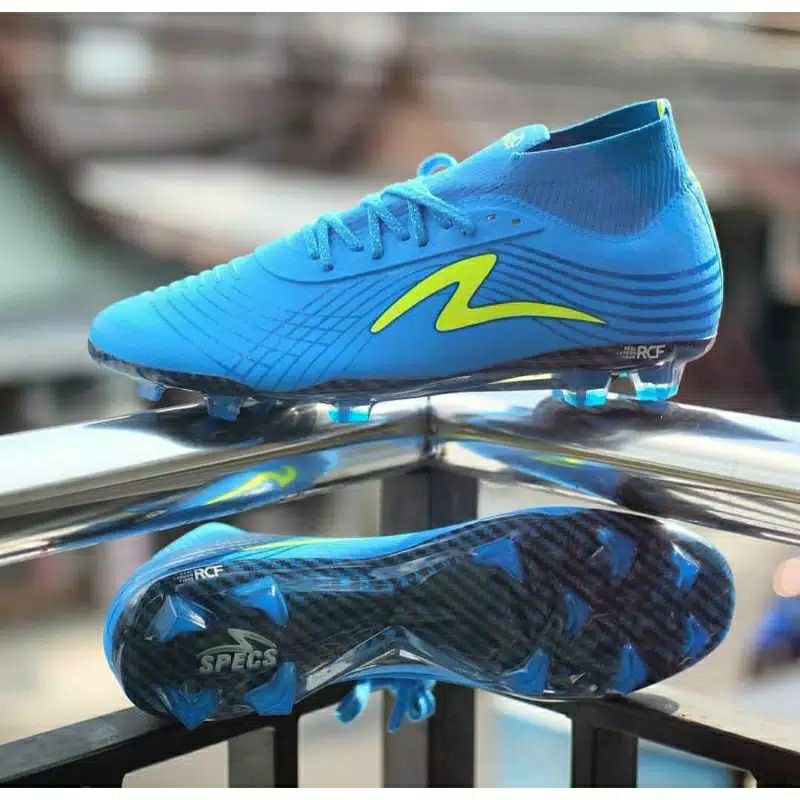 Sepatu Bola SPECS ILLUZION FG II RCF CARBON - ULTRA BLUE/SAFETY YELLOW SIZE 43