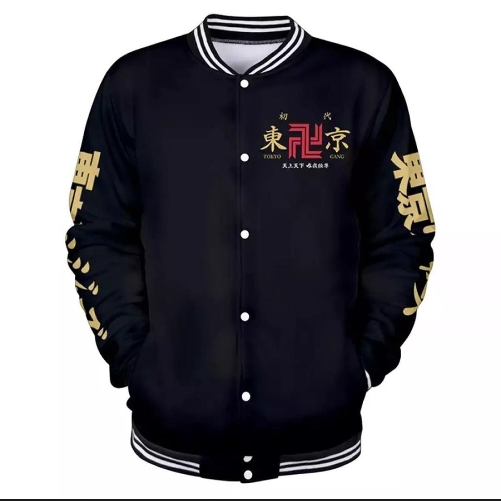 JAKET PRIA-JAKET TOKYOREVENGERVARSITY JACKET-JAKET VARSITY ANIME TOKYO REVENGER MANJI GANG