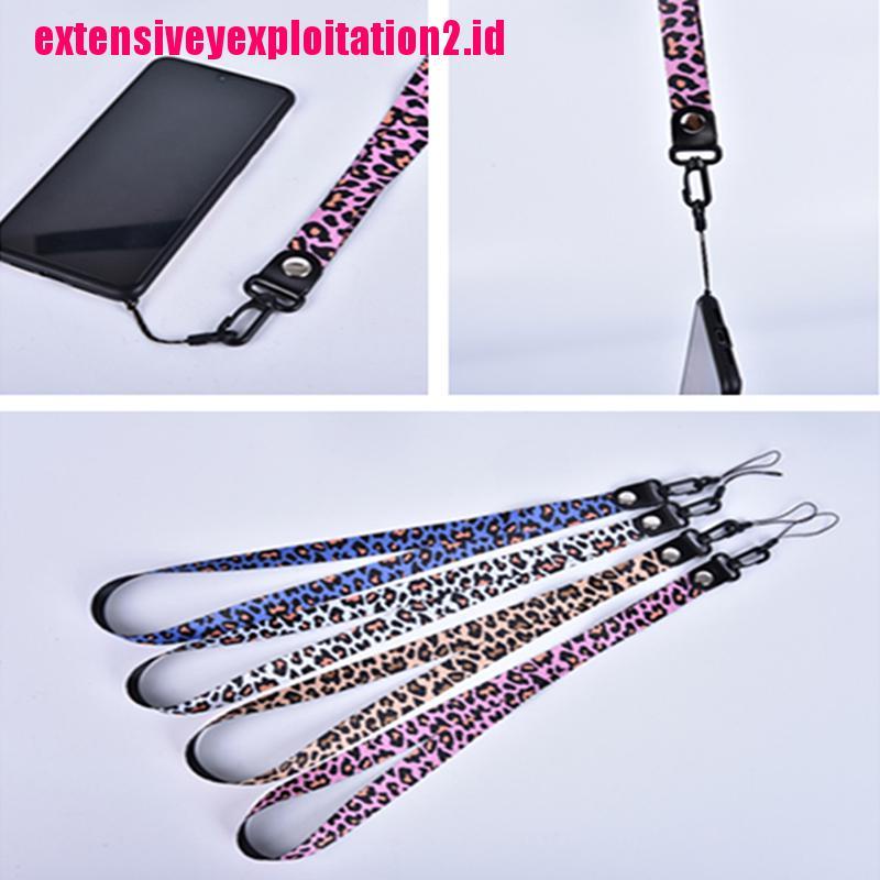 (E2id &amp; &gt; Tali Lanyard Leher Motif Leopard Untuk Handphone Universal